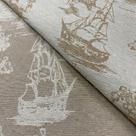 Tecido Jacquard Fio Tinto Versalhes Toile de Jouy Bege Caramelo - 2,80m de Largura Tecido Jacquard Fio Tinto Versalhes Toile de Jouy Bege Caramelo - 2,80m de Largura