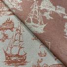 Tecido Jacquard Fio Tinto Versalhes Toile de Jouy Terracota - 2,80m de Largura Tecido Jacquard Fio Tinto Versalhes Toile de Jouy Terracota - 2,80m de Largura