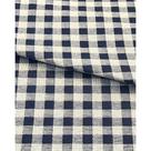 Tecido Jacquard Fio Tinto Xadrez Azul Marinho - 2,80m de Largura