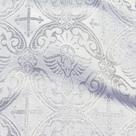 Tecido Jacquard Lurex Litúrgico Arabesco Branco e Prata - 2,80m de Largura