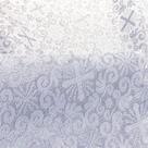 Tecido Jacquard Lurex Litúrgico Branco e Prata - 2,80m de Largura