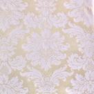 Tecido Jacquard Luxo Branco com Dourado Medalhão - Largura 2.80m