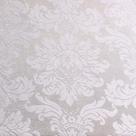 Tecido Jacquard Luxo Branco com Prata Medalhão - Largura 2.80m