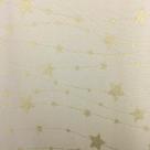 Tecido Jacquard Luxo Estrela Cadente Branco e Dourado - Largura 2.80m