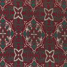 Tecido Jacquard Luxo Natalino Arabesco Vermelho - Largura 2.80m