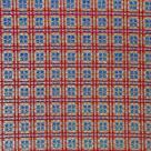 Tecido Jacquard Luxo Natalino Xadrez Vermelho - Largura 2.80m
