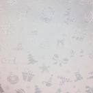 Tecido Jacquard Luxo Presente de Natal Branco e Prata - Largura 2.80m
