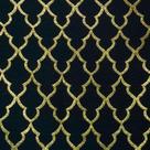 Tecido Jacquard Luxo Preto com Dourado - Largura 2.80m