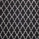 Tecido Jacquard Luxo Preto com Prata Geométrico - Largura 2.80m