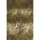 Tecido Jacquard Tradicional Arabesco Preto e Dourado - 2,80m de Largura