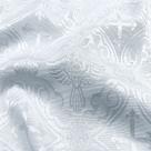 Tecido Jacquard Tradicional Litúrgico Arabesco Branco - 2,80m de Largura