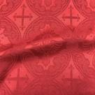 Tecido Jacquard Tradicional Litúrgico Arabesco Vermelho - 2,80m de Largura