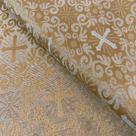 Tecido Jacquard Tradicional Litúrgico Dourado - 2,80m de Largura