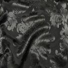 Tecido Jacquard Tradicional Medalhão Preto - 2,80m de Largura