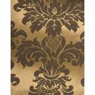 Tecido Jacquard Tradicional Medalhão Preto e Dourado - 2,80m de Largura