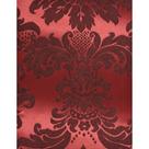 Tecido Jacquard Tradicional Medalhão Vermelho e Preto - 2,80m de Largura