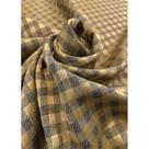Tecido Jacquard Tradicional Xadrez Preto e Dourado - 2,80m de Largura