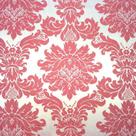 Tecido Jacquard Vermelho com Prata Medalhão 2.80m de Largura