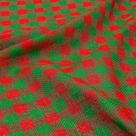 Tecido Juta Estilotex - Xadrez Menor Verde com Vermelho (0,50x1,00)