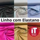Tecido Linho com Elastano 55% linho 43% viscose 2% elastano Qualidade premium