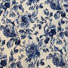 Tecido Linho Estampado Rosas Azul - 1,50m de Largura Tecido Linho Estampado Rosas Azul - 1,50m de Largura
