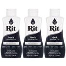 Tecido líquido Dye Rit Black, pacote com 3 unidades, 236 ml cada