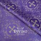 Tecido Litúrgico Brocado Koine 1,0m x 1,5m larg des 781 - Roxo