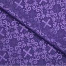 Tecido Litúrgico Jacquard Color 1,0m x 2,80m larg des 7855 - Roxo