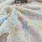 Tecido Manta 3D Coração 100% Poliester Off White