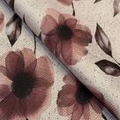 Tecido Oslo Estampado Floral Vinho - 1,40m de Largura