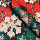 Tecido Oslo Estampado Natalino Decoração de Natal - 1,40m de Largura