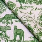 Tecido Oslo Estampado Toile Savana Verde - 1,40m de Largura