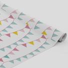 Tecido Oxford Estampado Bandeirinhas Tons Pasteis - 1,40m