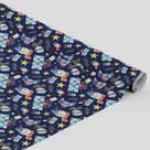 Tecido Oxford Estampado Boneco de Neve Presentes Azul Marinho - 1,40m