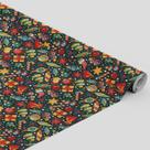 Tecido Oxford Estampado Elementos Diversos Natal -1,40m