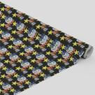 Tecido Oxford Estampado Estrela Boneco De Neve Preto -1,40m