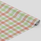Tecido Oxford Estampado Xadrez Quadrado Verde e Laranja - 1,40m