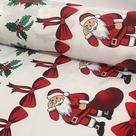 Tecido oxford papai noel com saco de presentes