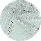 Tecido Paetê Fantasia 2 x 1,10mts Cor:Branco Com Prata