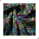 Tecido Poliéster Estampado Jacquard Festa Junina Balões e Fogueiras - 1,40m