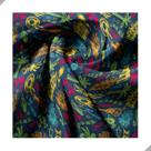 Tecido Poliéster Estampado Jacquard Festa Junina Balões e Fogueiras - 1,40m
