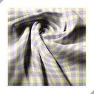 Tecido Poliéster Estampado Jacquard Xadrez Quadriculado Amarelo e Lilás - 1,40m