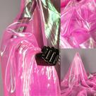 Tecido Qidekjjt, organza iridescente, rosa choque, 3 m de largura, Halloween Tecido Qidekjjt, organza iridescente, rosa choque, 3 m de largura, Halloween