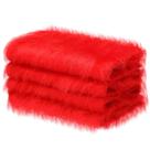 Tecido quadrado Jetec Red Faux Fur 25x50 cm para artesanato DIY x4
