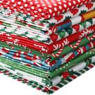 Tecido Quadrados Tatuo Algodão de Natal 50x50cm (10 peças)