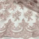 Tecido Renda Tule Bordado com Micro Paetes Transparente MT