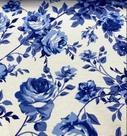Tecido Semi Impermeável Belize Floral Azul 4925 Cor E