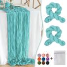 Tecido transparente rústico Table Runner Waligoy Teal Teal de 3,5 m