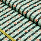 Tecido Tricoline Acquared : Floral Listrado (0,50x1,50)