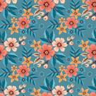 Tecido Tricoline Coleção Modern Flowers 0,50x1,50 mt Tecido Tricoline Coleção Modern Flowers 0,50x1,50 mt